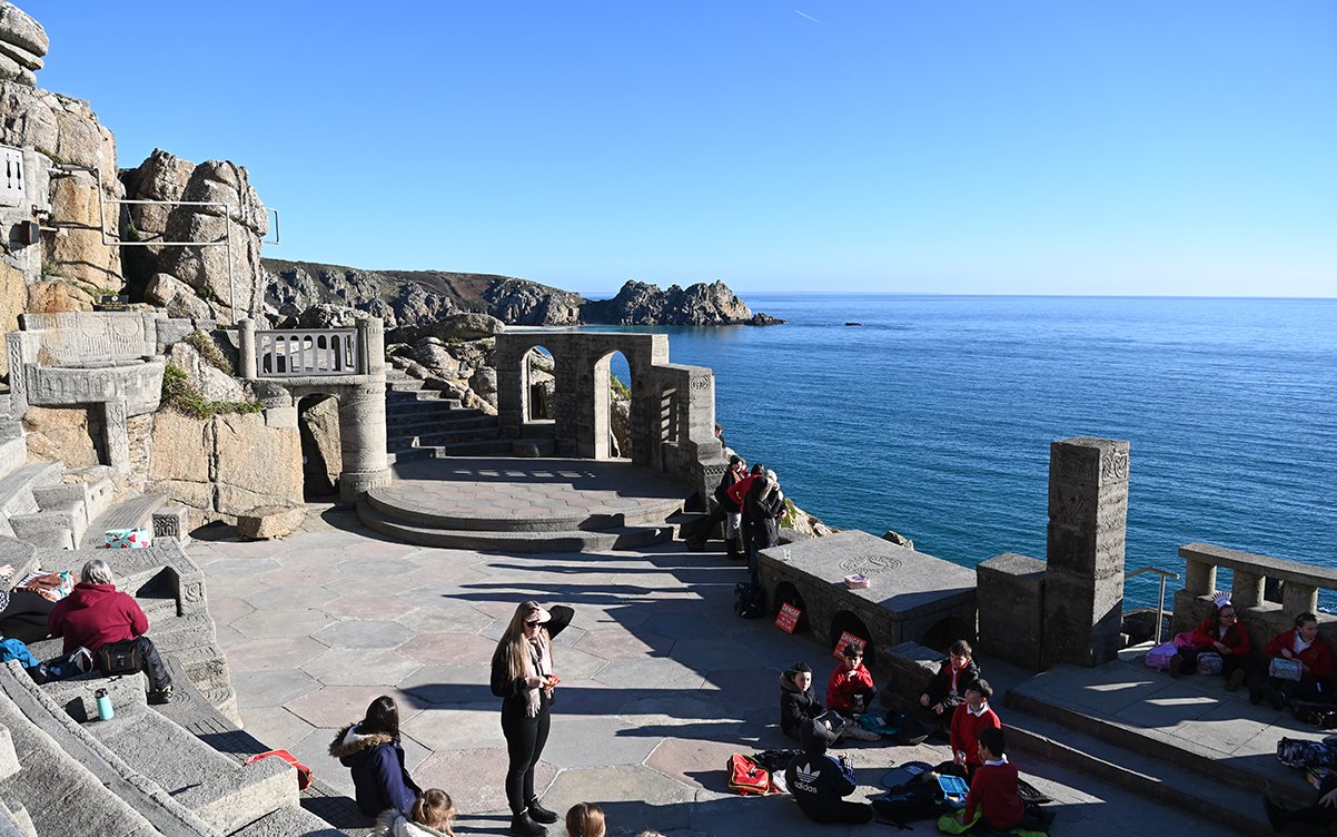 View from the concrete seating towards the west steps
