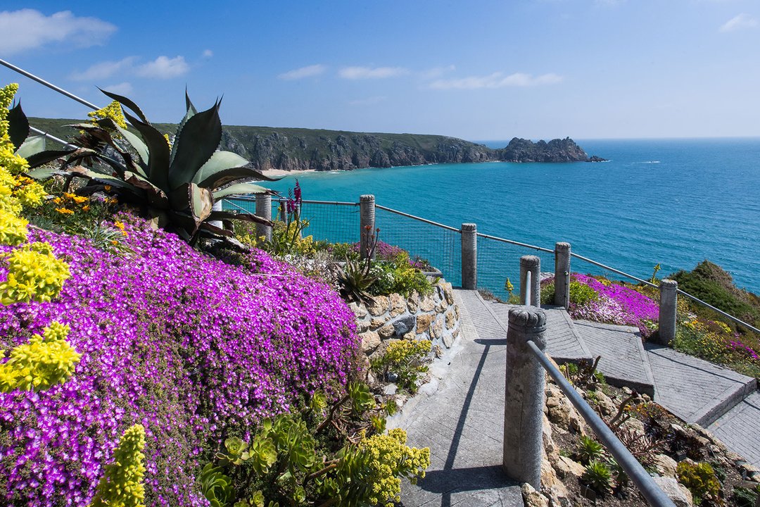 Garden with view of Porthcurno Bay