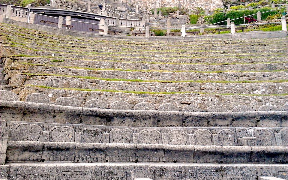 Terrace seating at the Minack