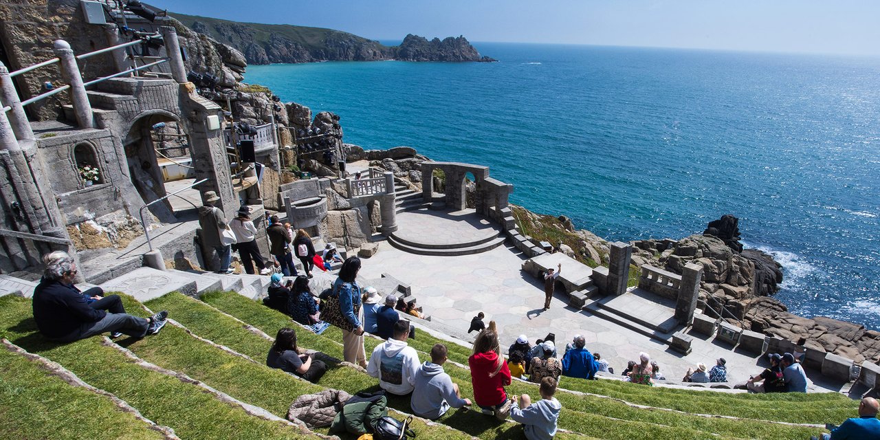 The Minack Theatre with Porthcurno Bay