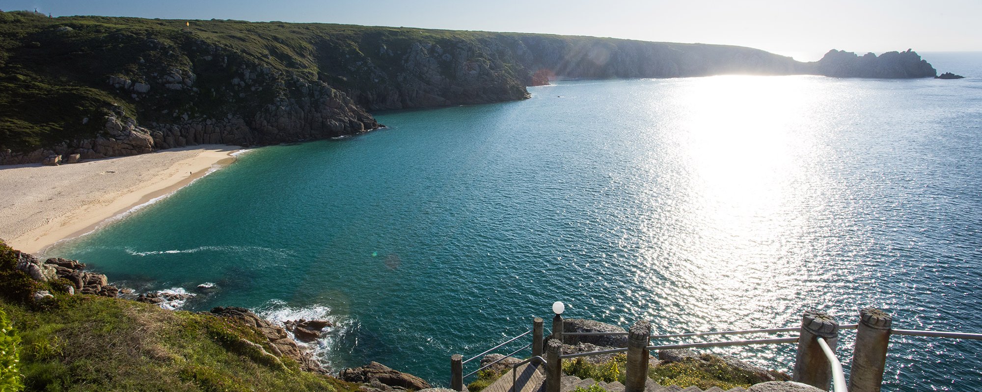 Porthcurno bay at dawn