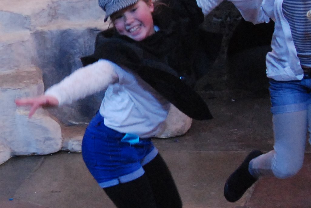 Shannon in her first Minack Play in a Day