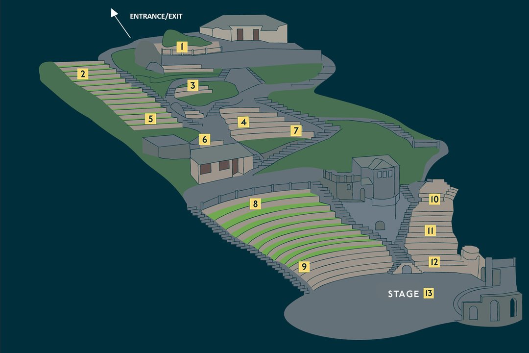 View from seat map no legend